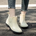 thumbnail image 1 of Caywon Womens Waterproof Non-Slip Short Ankle Rain Boots, Solid Color Thick Sole Outdoor Footwear for Rainy Days, Botas de Lluvia Cortas Para Mujer, 1 of 9