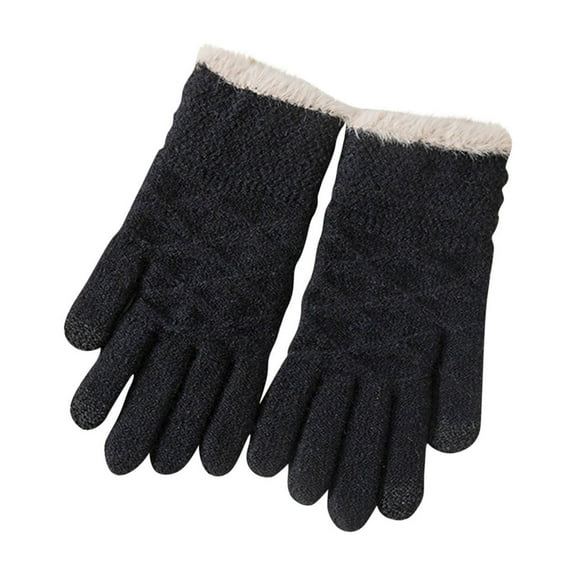 Caywon Womens Winter Gloves for Cold Weather,Touchscreen Warm Texting Knit Gloves for Women Girls Soft Velvet Fleece Lined Winter Accessory for Ladies