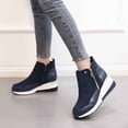 thumbnail image 1 of Caywon Womens Winter Warm Ankle Boots Plush Lined Wedge Heel Snow Booties Side Zipper Thick Sole Casual Shoes Botas de Invierno Mujer, 1 of 8