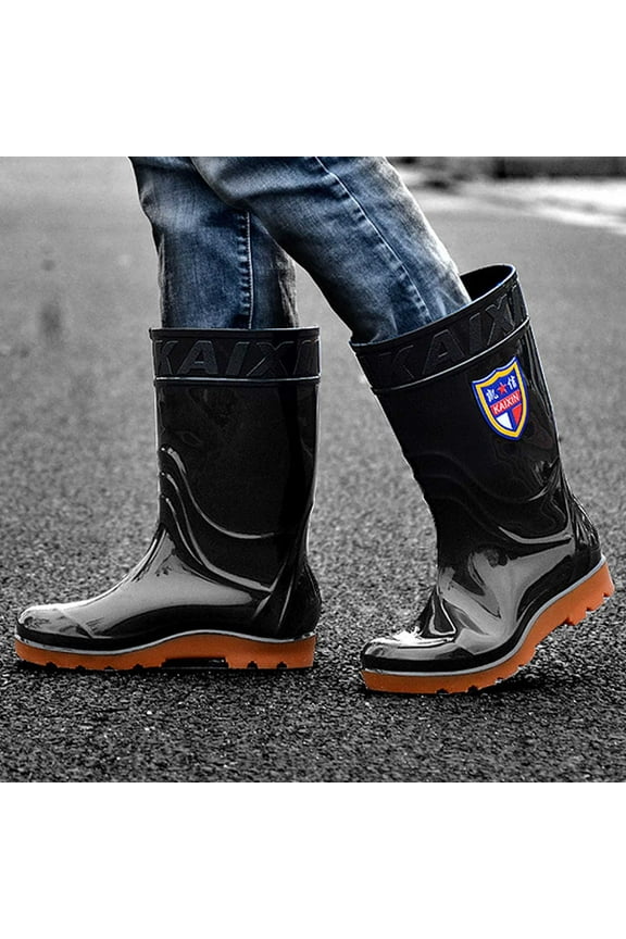 Work Rain Boots Waterproof for Gardering Farming Agriculture Multi-Season Rubber Durable Slip Proof Knee Boots Comfortable Stylish Outdoor Boots
