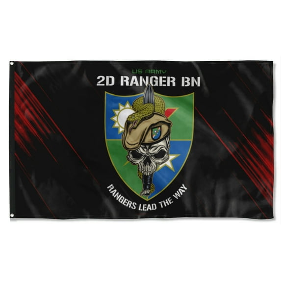 Cayyon 2nd Ranger Battalion Snake Eaters Flag 3x5Feet Military Banner with 2 Brass Grommets