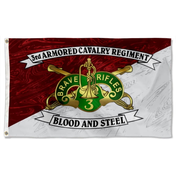 Cayyon 3rd Acr Blood&steel Flag 3x5Feet Military Banner with 2 Brass Grommets
