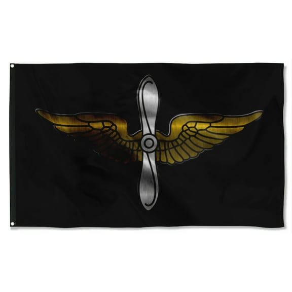 Cayyon Army Aviation Metallic Black Flag 3x5Feet Military Banner with 2 Brass Grommets