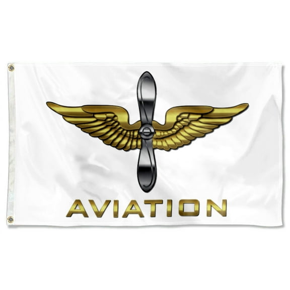 Cayyon Army Aviation White Flag 3x5Feet Military Banner with 2 Brass Grommets