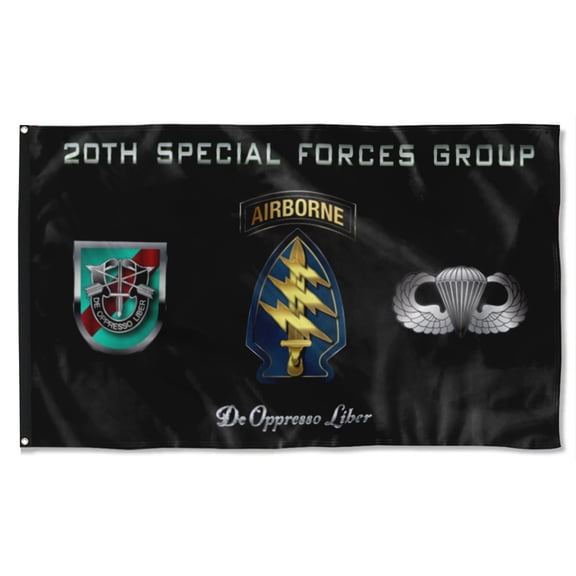 Cayyon Custom 20th Sfg Airborne Flag 3x5Feet Military Banner with 2 Brass Grommets