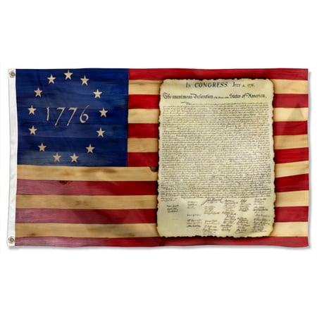 Cayyon Declaration of Independence 1776 American Grommet Flag 3x5Feet Banner with 2 Brass Grommets