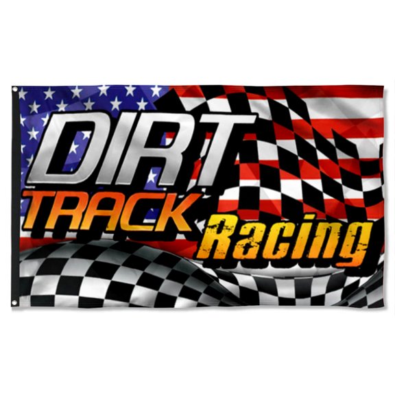 Cayyon Dirt Track Racing Grommet Flag 3x5Feet Banner with 2 Brass Grommets
