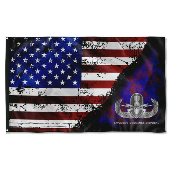 Cayyon EOD Senior Stars&stripes Flag 3x5Feet Military Banner with 2 Brass Grommets