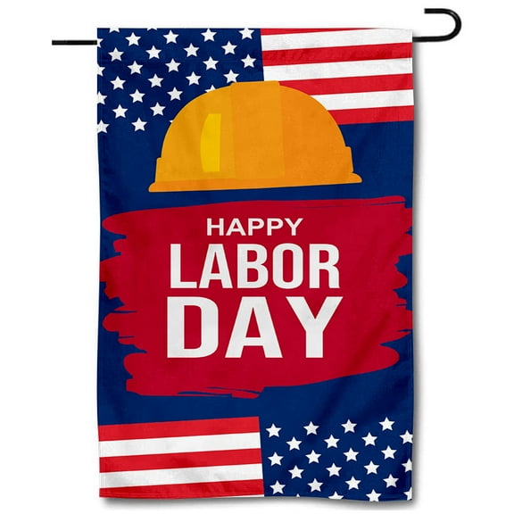 Cayyon Happy Labor Day Garden Flag Banner 12x18inch -280724A  Garden Flags   12 x 18 Double Sided, ( Garden Flag)   for Outside Vertical Holiday Yard Décor