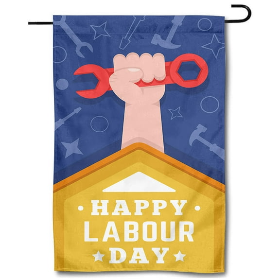 Cayyon Happy Labor Day Garden Flag Banner 12x18inch -380724A Garden Flags 12 x 18 Double Sided, ( Garden Flag) for Outside Vertical Holiday Yard Dcor