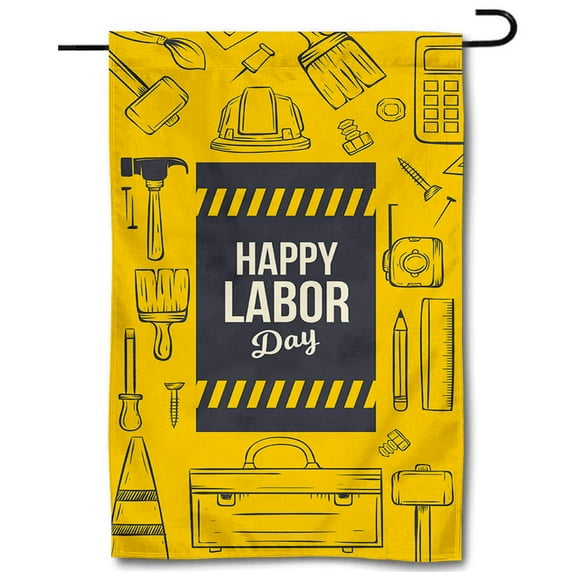 Cayyon Happy Labor Day Garden Flag Banner 12x18inch -580724A Garden Flags 12 x 18 Double Sided, ( Garden Flag) for Outside Vertical Holiday Yard Dcor