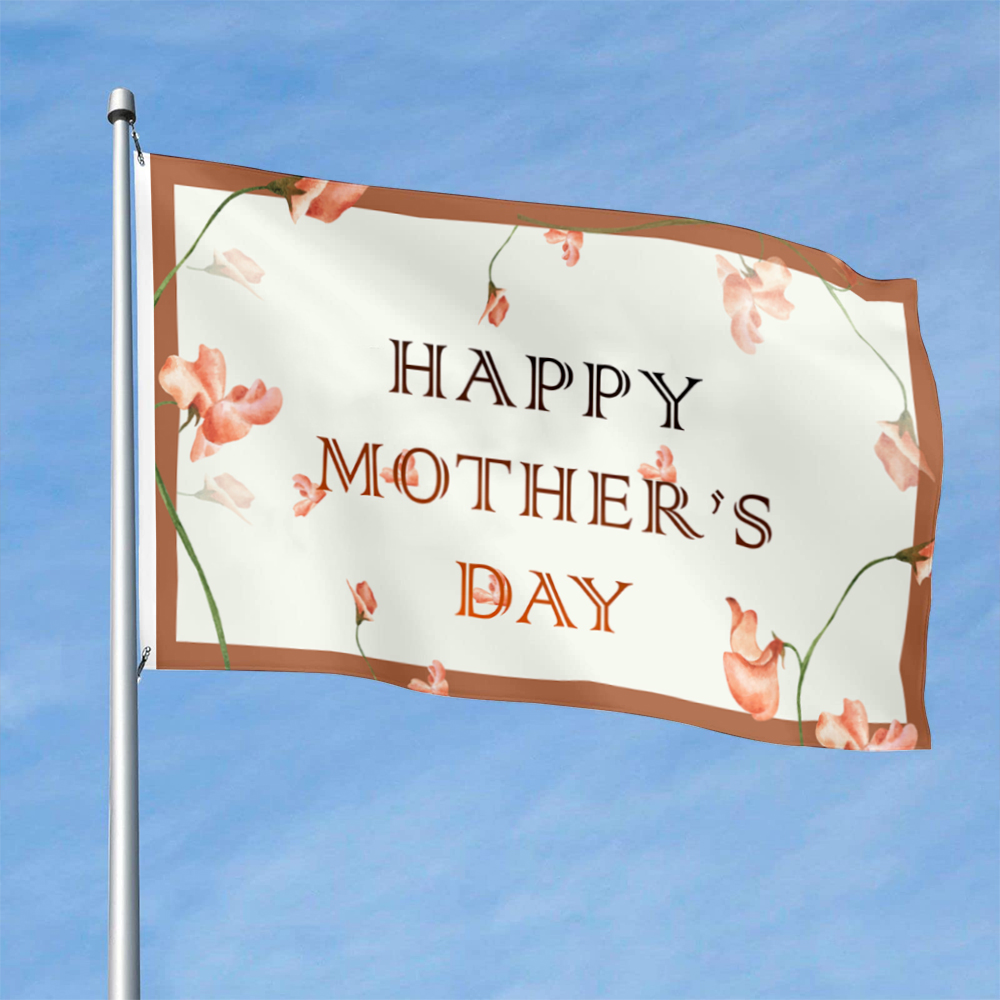 Cayyon Happy Mothers Day Flags 3x5 Happy Mother's Day Flag Banner with 2 Brass Grommets for ...