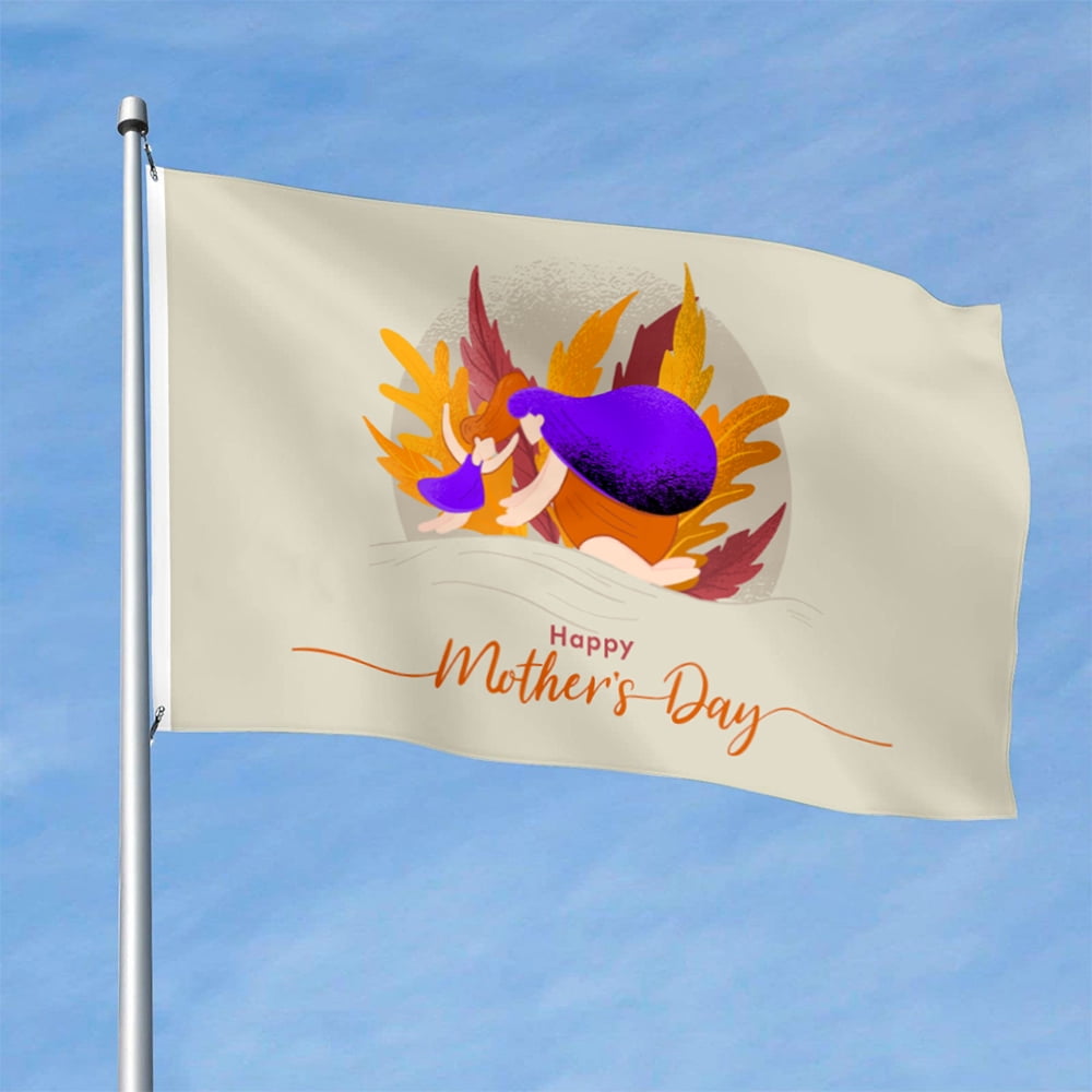 Cayyon Happy Mothers Day Flags 3x5 Happy Mother's Day Flag Banner with 2 Brass Grommets for ...