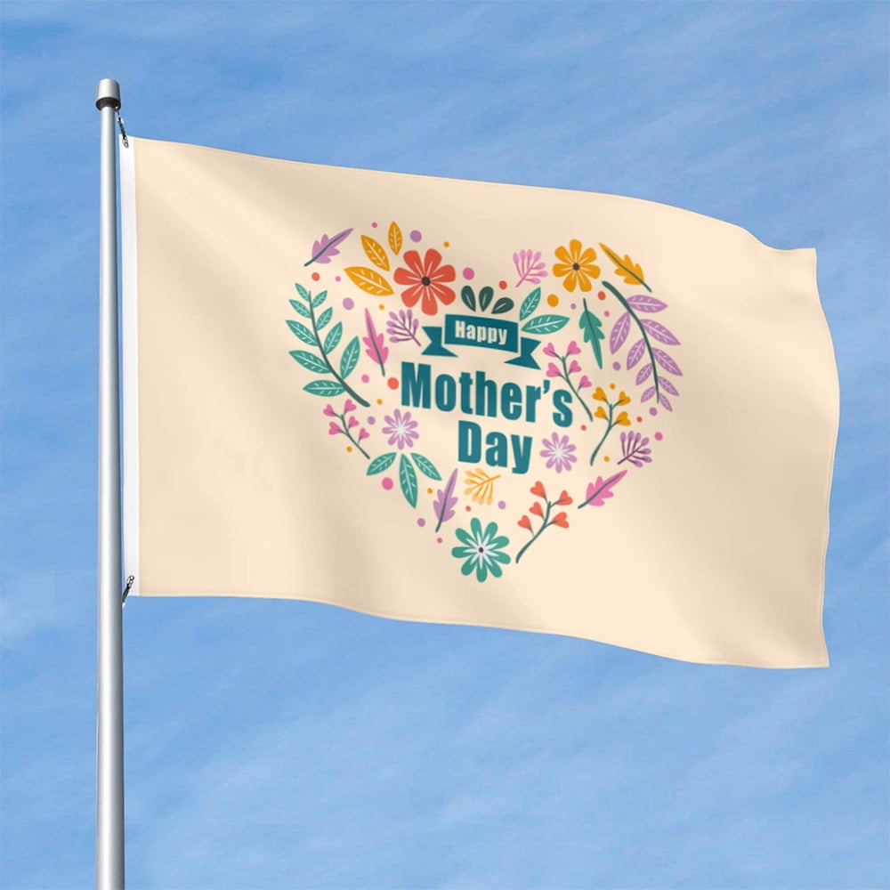 Cayyon Happy Mothers Day Flags 3x5 Happy Mother's Day Flag Banner with 2 Brass Grommets for ...