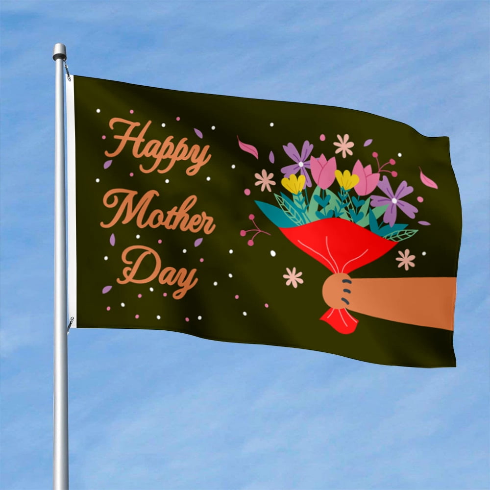 Cayyon Happy Mothers Day Flags 3x5 Happy Mother's Day Flag Banner with ...