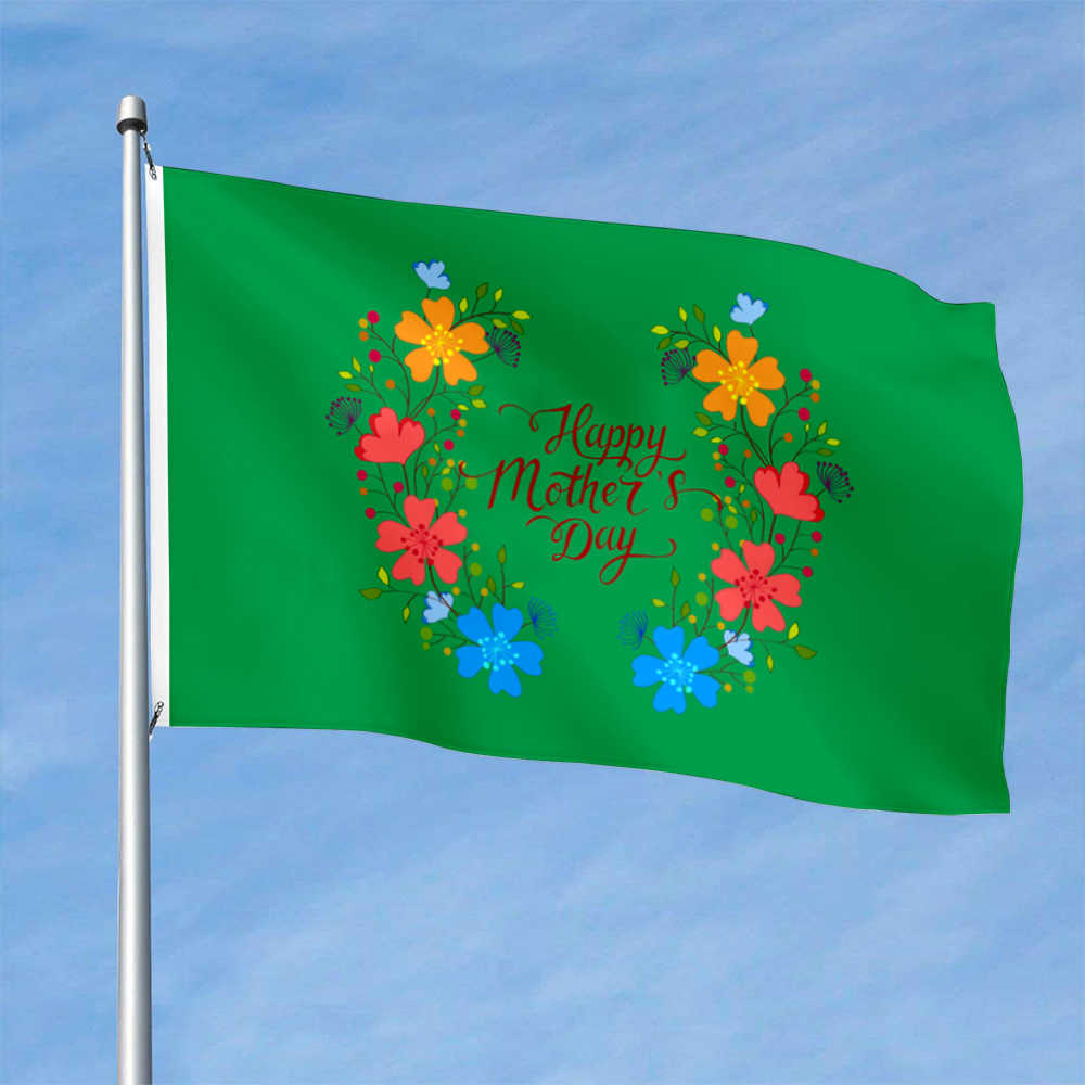 Cayyon Happy Mothers Day Flags 3x5 Happy Mother's Day Flag Banner with 2 Brass Grommets for ...