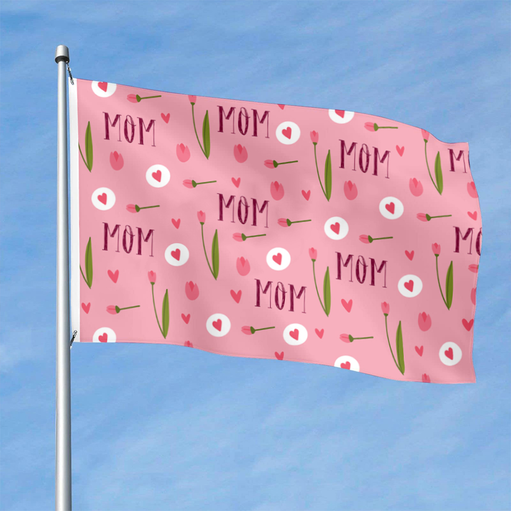 Cayyon Happy Mothers Day Flags 3x5 Happy Mother's Day Flag Banner with 2 Brass Grommets for ...