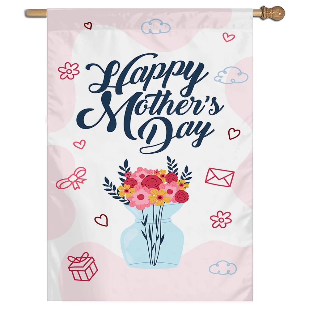 Cayyon Mothers Flags 28 x 40 Double Sided, (Happy Mother‘s Day House Flag) Mothers Flag Banner ...