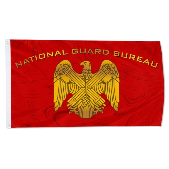 Cayyon National Guard Bureau Flag 3x5Feet Military Banner with 2 Brass Grommets