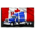 thumbnail image 1 of Cayyon Truck Driver Patriot Trucker Canada Flag 3x5Feet Banner with 2 Brass Grommets, 1 of 4