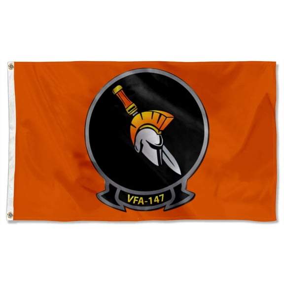 Cayyon VFA-147 Argonauts Orange Flag 3x5Feet Military Banner with 2 Brass Grommets