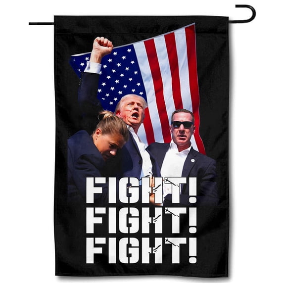 Cayyon vote 2024 Garden Flag fight fight fight Garden Flags 12 x 18 Double Sided, ( Garden Flag) for Outside Vertical Holiday Yard Dcor