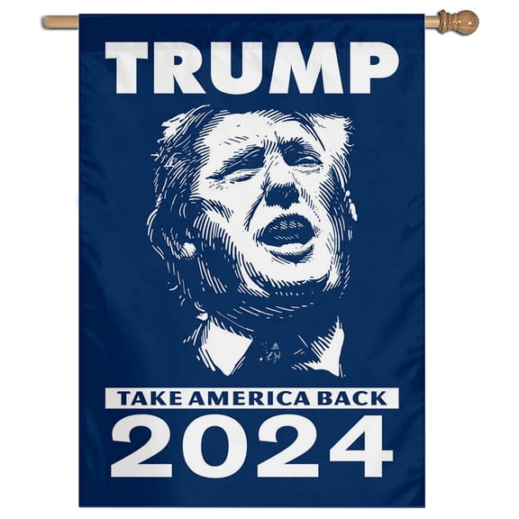Cayyon vote 2024 House Flag Take America Back House Flags Banner Blue Flags 28x40 Double Sided, ( House Flag) for Outside Vertical Holiday Yard Dcor