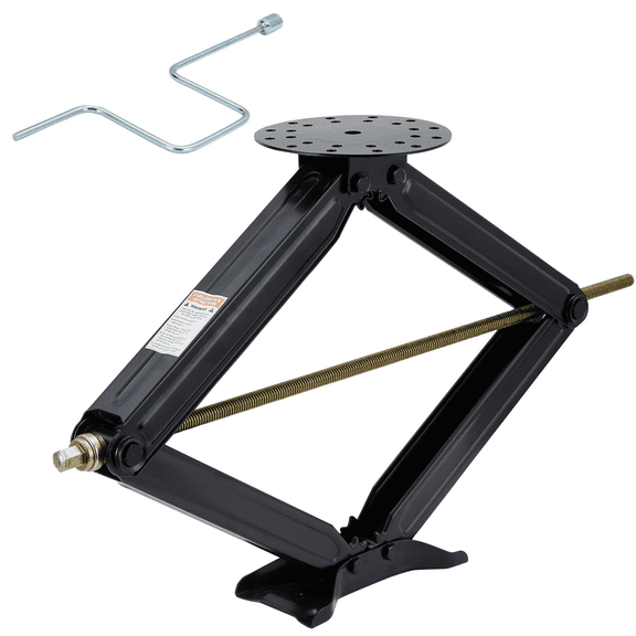 CazToi 1 Pack 5000LB RV Scissor Jacks 4"-30" Heavy Duty Stabilizer Jacks with Crank & Drill Adapter