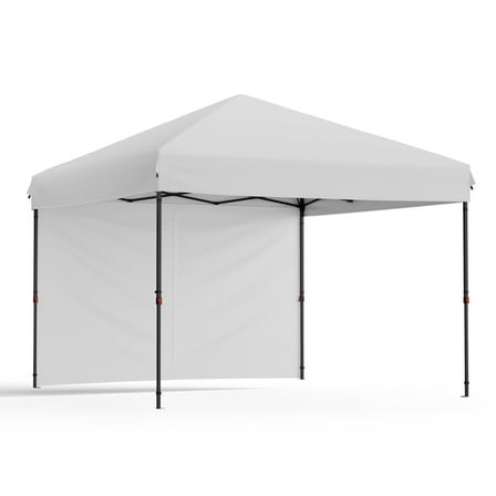 CazToi 10x10ft Instant Pop Up Canopy with Side Wall Outdoor Portable Shelter