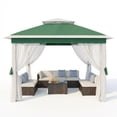 thumbnail image 1 of CazToi 11x11FT Instant Pop-Up Gazebo with Mosquito Net 3-Height Adjustable Outdoor Canopy Tent, 1 of 9