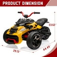 thumbnail image 1 of CazToi 12V 3-Wheeler Kids Ride on ATV Electric Motorcycle with Music & LED Lights, 1 of 14