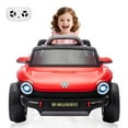 thumbnail image 1 of CazToi 12V Dual 30W Motors Licensed Volkswagen Beetle Ride-On Car with Parent Remote Control LED Lights & Music in Pink, 1 of 7
