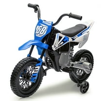 CazToi 12V Kids 3Mph Electric Motorcycle with Training Wheels & Bluetooth Music for Ages 3-8 Years Old