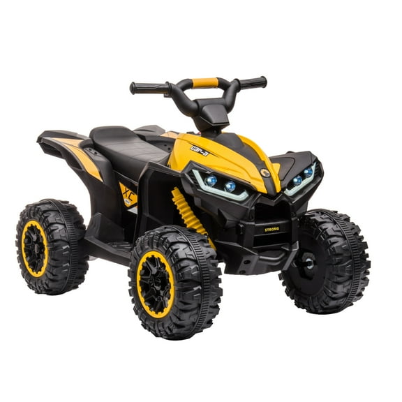 CazToi 12V Kids Ride On Toy ATV Electric ATV with Remote Control, Music, Horn, Monitor Display, LED Lights, Treaded Tires for Toddlers 3-6