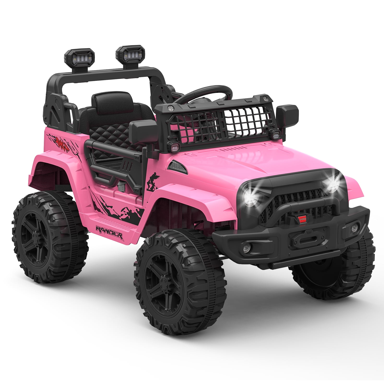 CazToi 12V Kids Ride On Truck Toddlers Battery Powered Electric Vehicle with Remote Control Ride On Toy Car for Boys Girls 3-8
