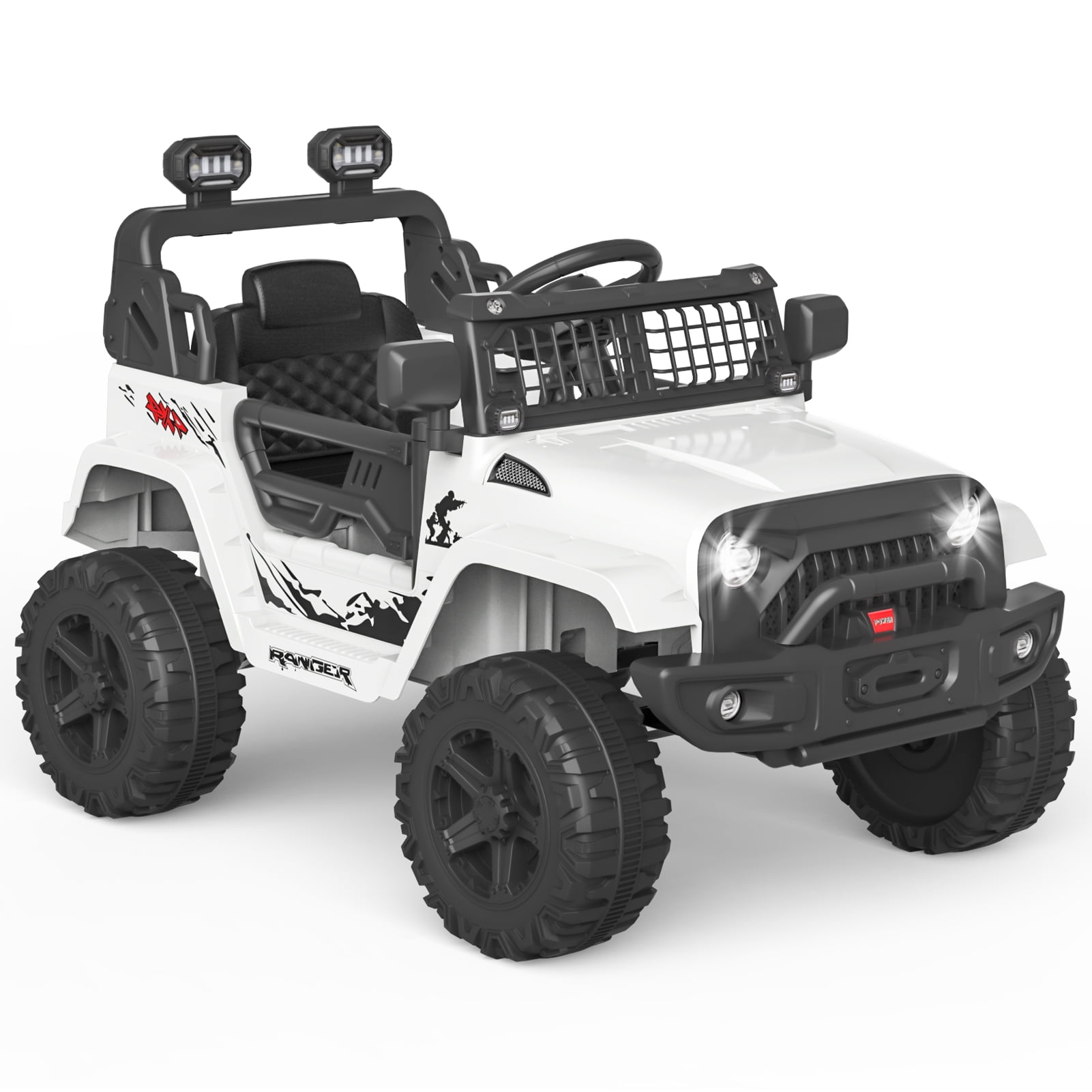CazToi 12V Kids Ride On Truck Toddlers Battery Powered Electric Vehicle with Remote Control Ride On Toy Car for Boys Girls 3-8