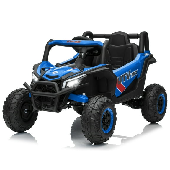 CazToi 12V Kids Truck with 4WD/2WD Switch Remote Control Spring Suspension & Bluetooth Music for Ages 3-8