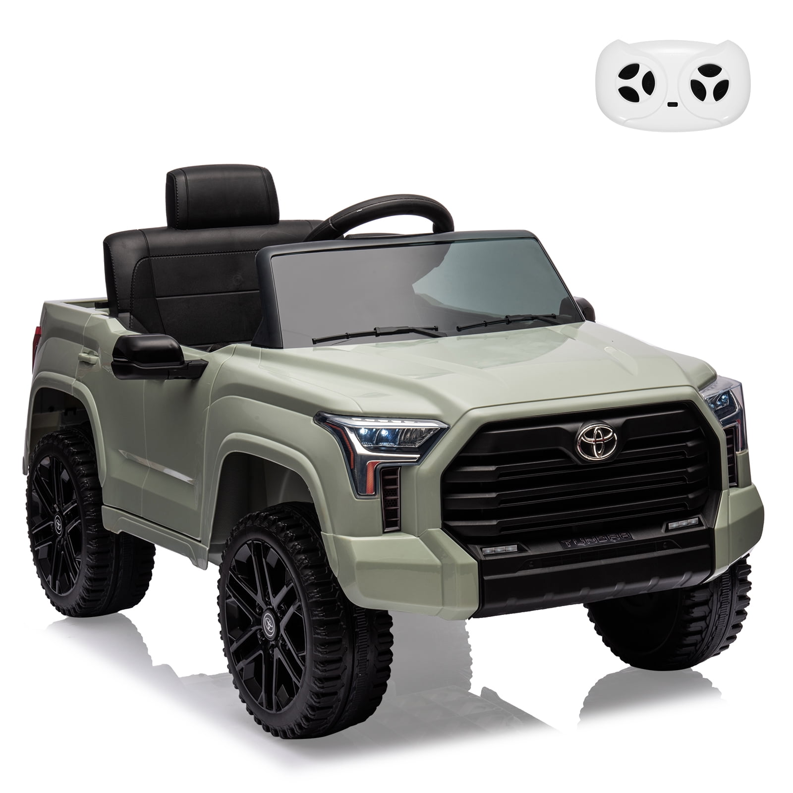 CazToi 12V Ride On Car  Licensed Toyota Tundra Remote Control Music Spring Suspension 3 Speeds LED Lights Gift for Ages 3+