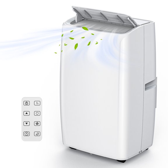 CazToi 14,000 BTU Portable Air Conditioner 4-in-1 Cools 750 Sq.Ft Dehumidifier & Fan Window Kit Included