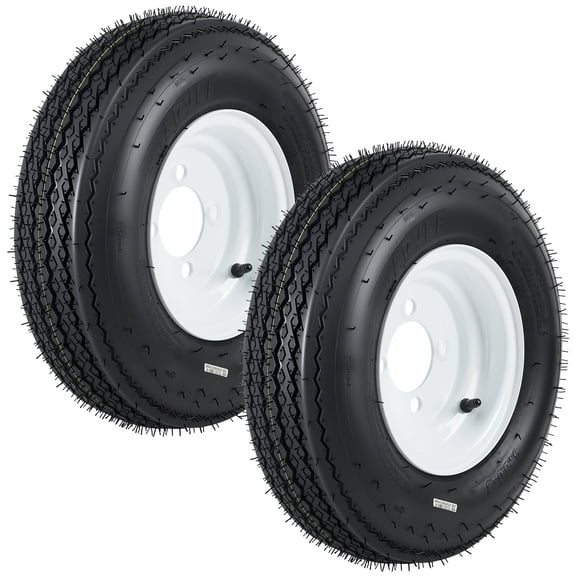 CazToi 2 Pack 4.80-8 Heavy Duty Trailer Tire & Wheel 8" Rim Load Range C 6PR 4 Lug 4" PCD