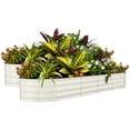 thumbnail image 1 of CazToi 2-Pack 8x2x1.5 ft Galvanized Steel Raised Garden Bed Rust-Proof Deep Root Planter Box, 1 of 8