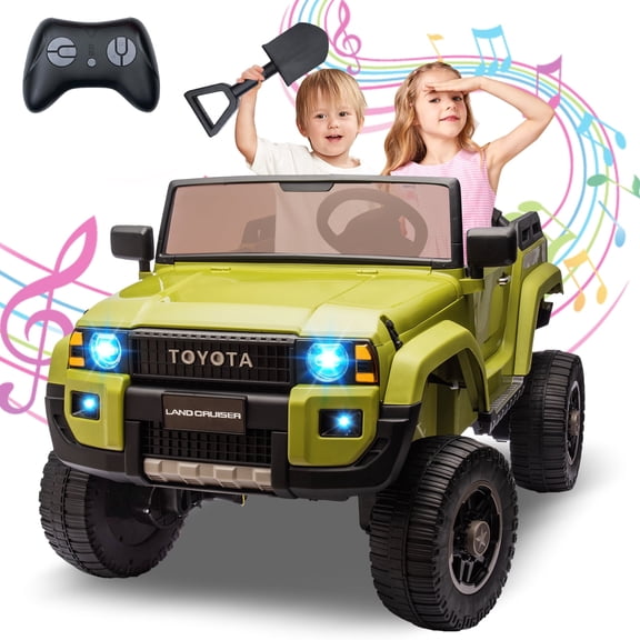 CazToi 24V 2-Seater 4WD/2WD Switchable Motors Licensed Toyota Ride On Car for Kids