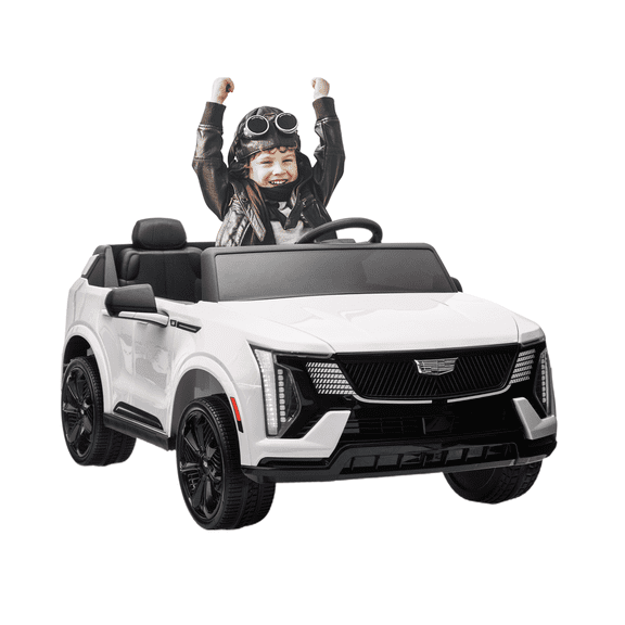 CazToi 24V 2-Seater Licensed Cadillac Electric Car for Kids 3-8 Toddler Electric Vehicle Children Ride On Toy