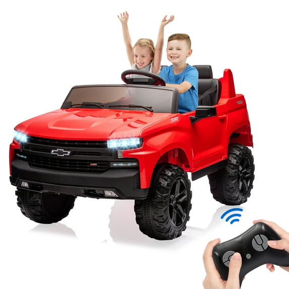 CazToi 24V 2 Seater Ride On Truck Licensed Chevrolet Silverado Electric Car with Remote Control for Kids 3-8