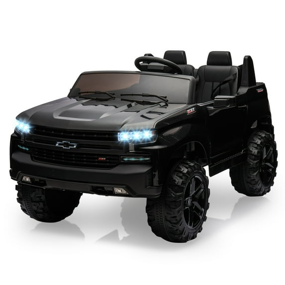 CazToi 24V 2 Seater Ride On Truck Licensed Chevrolet Silverado Electric Car with Remote Control for Kids 3-8