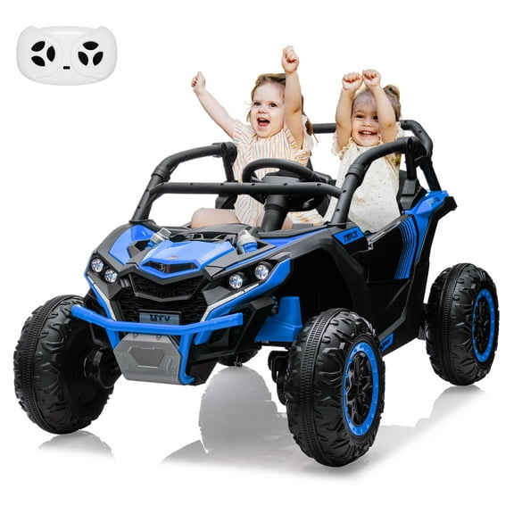 CazToi 24V 7 AH 4WD Battery Powered 2 Seater Ride On Car Off-Road Electric UTV with Remote for Kids