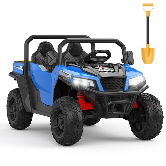CazToi 24V Kids Ride-On Toy UTV Outdoor 4-Wheel Electric Car Suspension & All-Terrain Tires