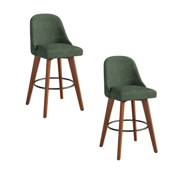 CazToi 26" 360° Swivel Counter Height Bar Stools Set of 2