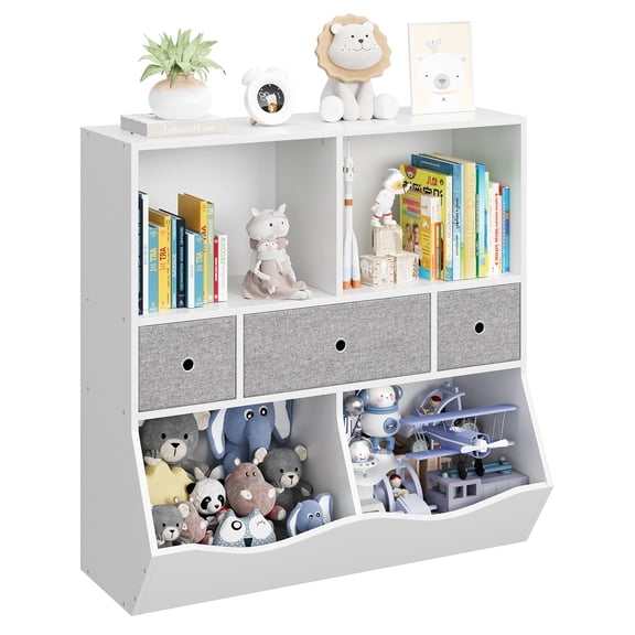 CazToi 3-Tier Toy Storage Organizer Multifunctional Storage Chest with 3 Drawers