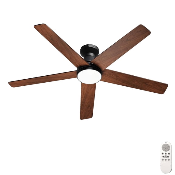 CazToi 42" Flush Mount Ceiling Fan Remote 5 Blade 3CCT Quiet DC Reversible Timer Memory